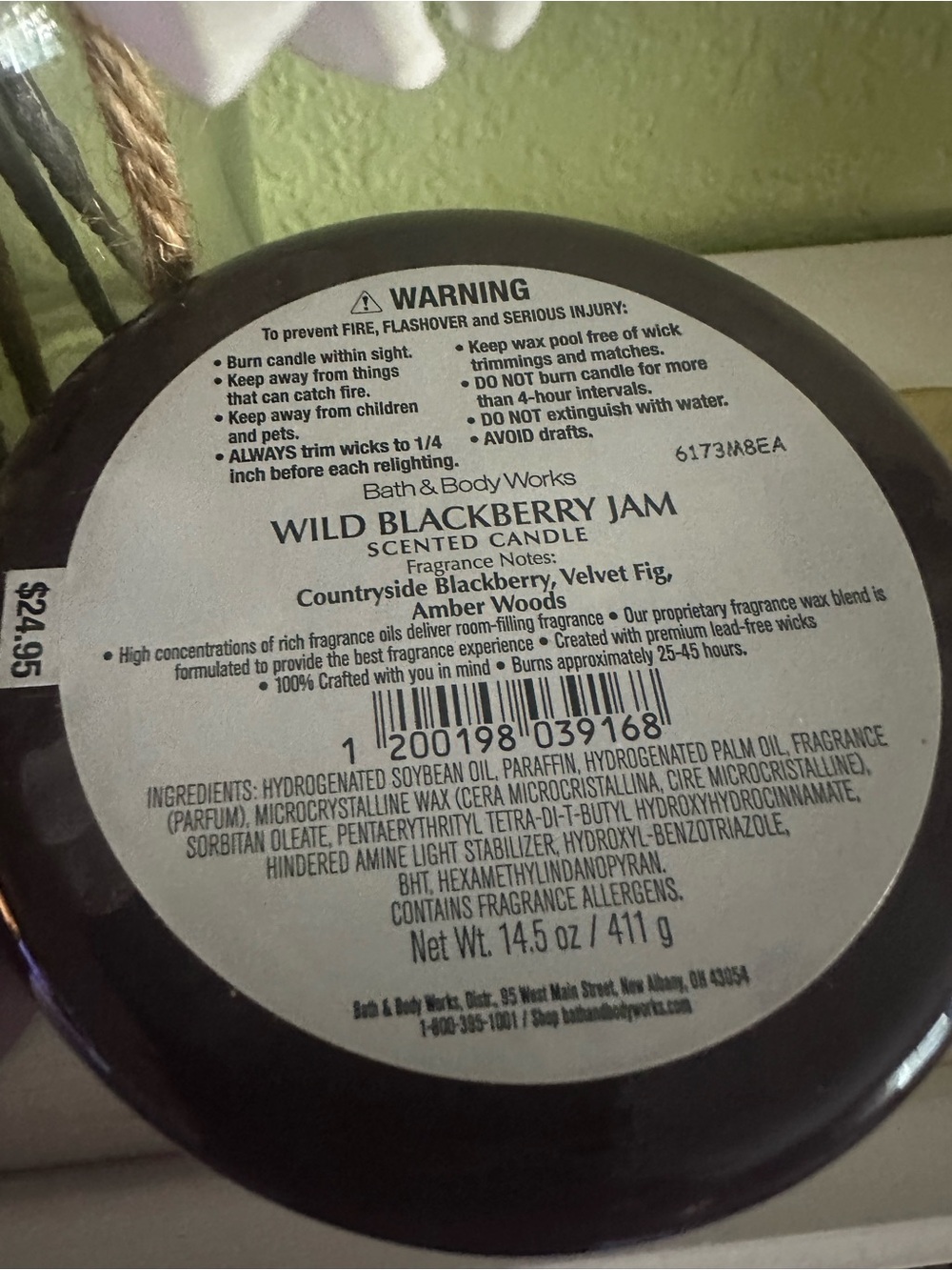 Bath & Body Works Wild Blackberry Jam Candle Bundle Deep Purple - Picture 3 of 3